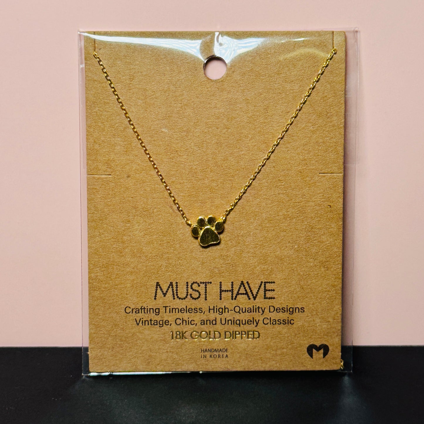 Mini Paw Print Necklace