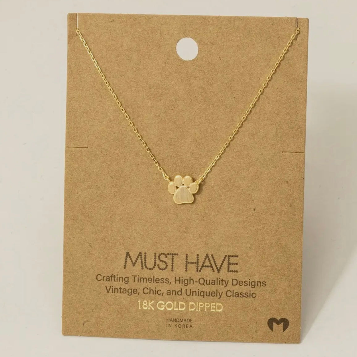 Mini Paw Print Necklace