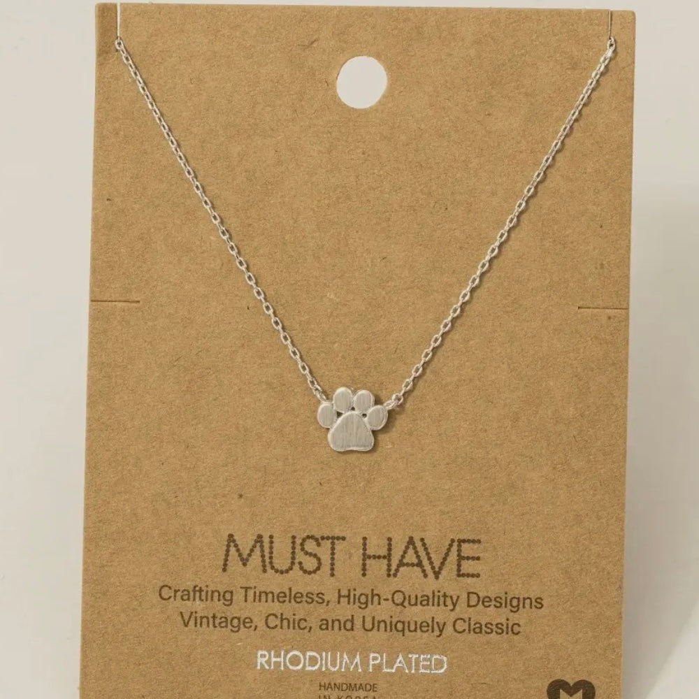 Mini Paw Print Necklace
