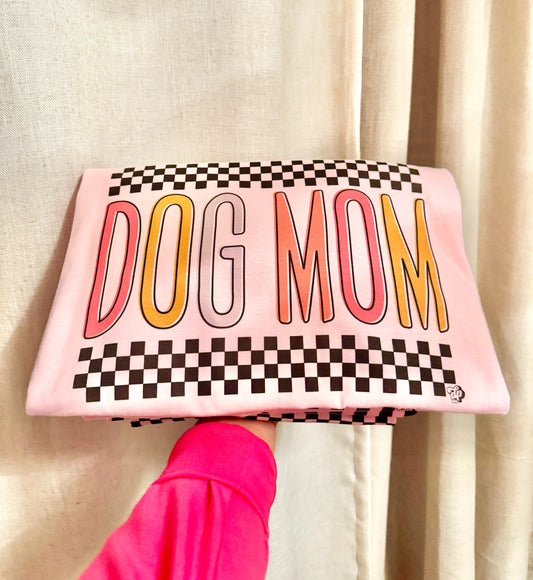Checkered Dog Mom Tee