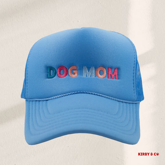 Dog Mom Trucker Hat- Cobalt Blue