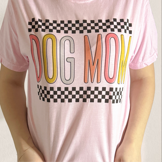 Checkered Dog Mom Tee